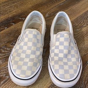 Grey and White Checkerboard Vans